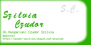 szilvia czudor business card